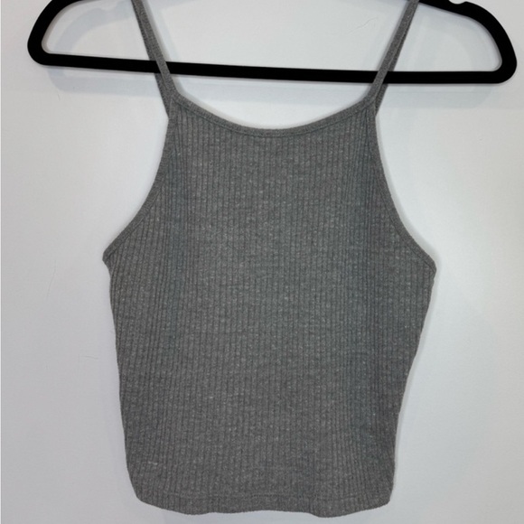 Brandy Melville Charcoal Ribbed Tank Top - Picture 3 of 6